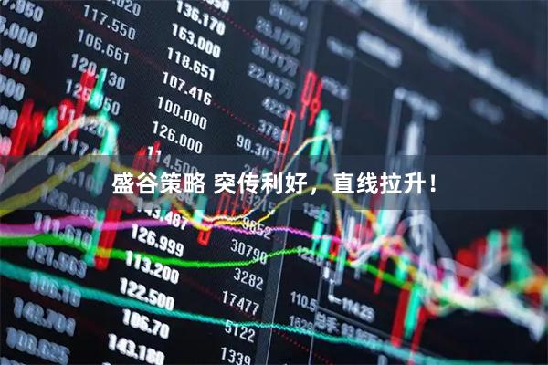 盛谷策略 突传利好，直线拉升！