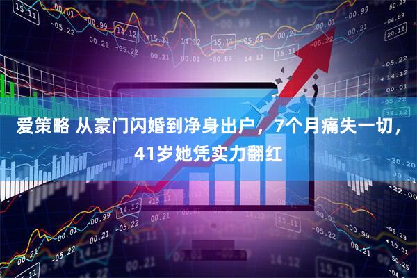爱策略 从豪门闪婚到净身出户，7个月痛失一切，41岁她凭实力翻红