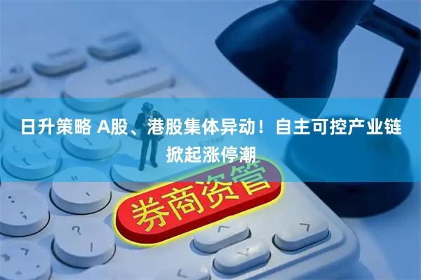 日升策略 A股、港股集体异动！自主可控产业链掀起涨停潮
