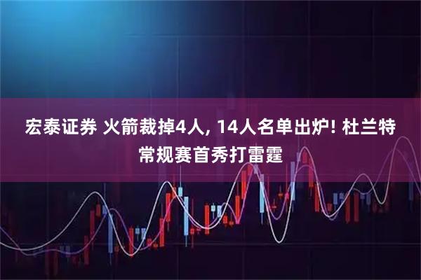 宏泰证券 火箭裁掉4人, 14人名单出炉! 杜兰特常规赛首秀打雷霆